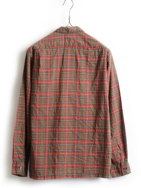 60's Per Fit チェック コットン 長袖 シャツ (33 M程)