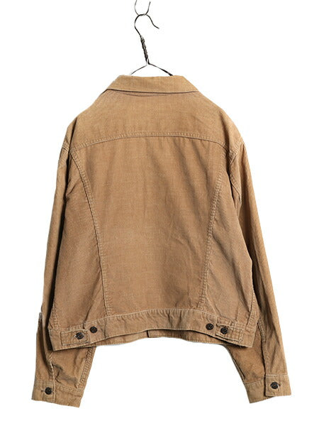 70s USA製 ★ リーバイス 70505 コーデュロイ ジャケット 46 メンズ XL 程/ 古着 ヴィンテージ 4th 細畝 トラッカー ブラウン 大きいサイズ