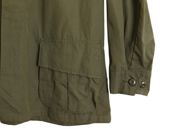 デッドストック 60s ★ 米軍実物 US ARMY 4th ジャングルファティーグ ジャケット MEDIUM LONG / ヴィンテージ ミリタリー リップストップ