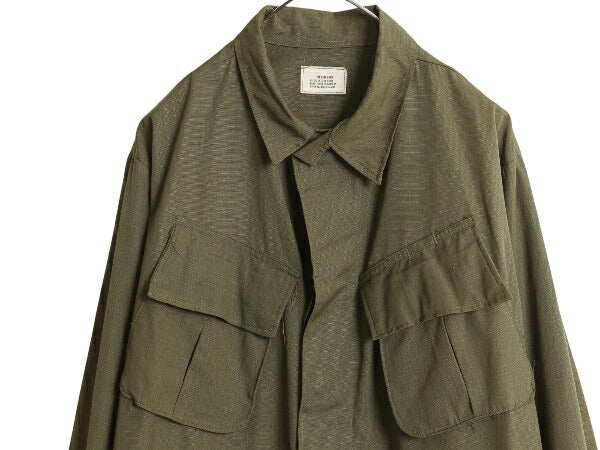 デッドストック 60s ★ 米軍実物 US ARMY 4th ジャングルファティーグ ジャケット MEDIUM LONG / ヴィンテージ ミリタリー リップストップ
