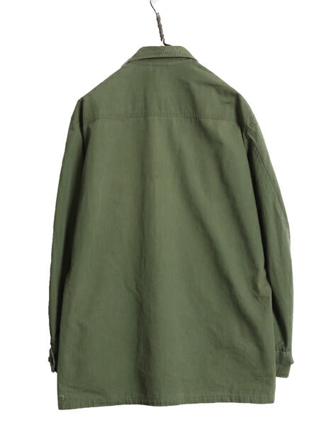 60s ★ 米軍実物 US ARMY 3rd 2nd 過渡期 ジャングルファティーグ ジャケット LARGE SHORT 程/ ヴィンテージ ミリタリー ノンリップ カーキ