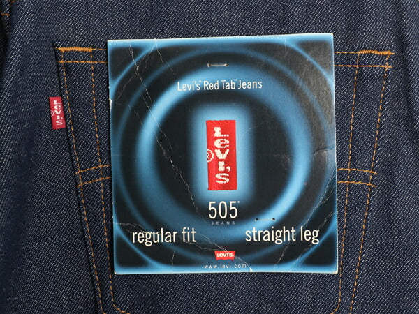 デッドストック 90s USA製 ★ リーバイス 505 デニム パンツ メンズ 33 34 オールド ジーンズ ジーパン スリム ストレート テーパード 濃紺