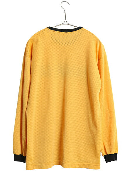 70s USA製 ★ 3Dエンブレム ヤマハ ロゴ プリント モトクロス ジャージ メンズ L / ヴィンテージ 長袖 Tシャツ ロンT バイク レーシング 黄