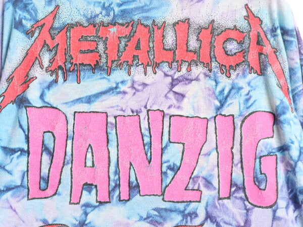 90s ★ メタリカ パスヘッド イラスト プリント タイダイ Tシャツ メンズ L / 90年代 METALLICA 1994 ツアー PUSHEAD スカル バンド ロック