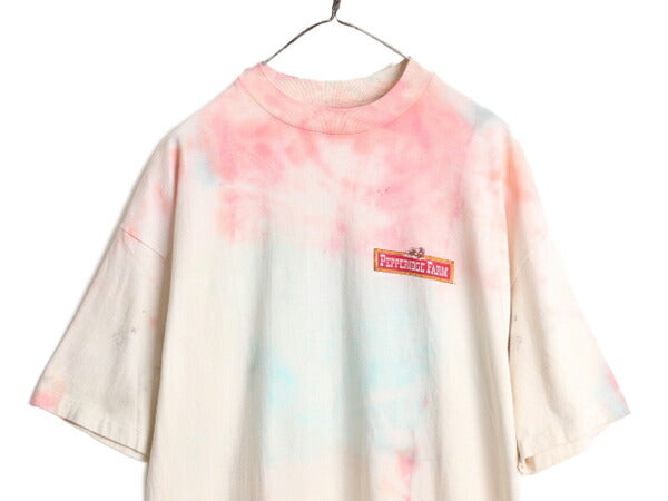 90s USA製 ★ 名画 モナリザ パロディ プリント タイダイ Tシャツ メンズ XL / 古着 90年代 オールド ダヴィンチ 企業物 ジョーク イラスト