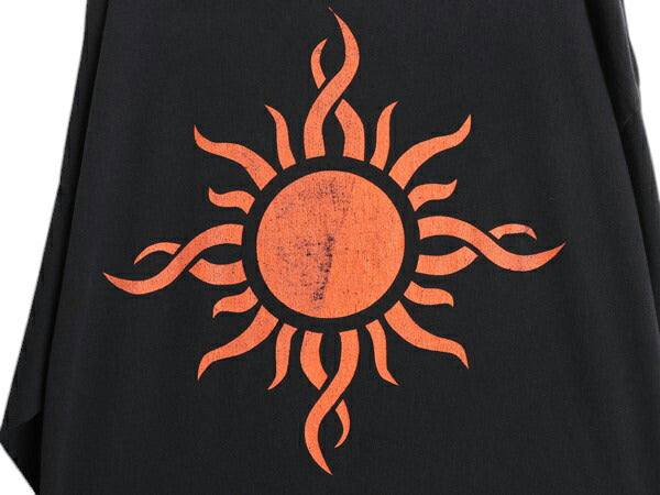 90s ★ ゴッドスマック 4面 プリント 長袖 Tシャツ メンズ L 程/ 古着 当時物 ロンT バンド ロック メタル ファイヤー 袖プリント 黒 GIANT