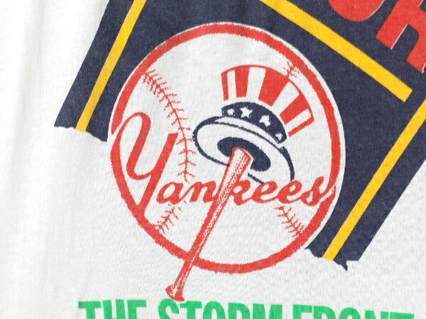 90s USA製 ★ ビリージョエル ツアー イラスト プリント Tシャツ メンズ L / 古着 オールド バンド 当時物 シングルステッチ ヤンキース 白