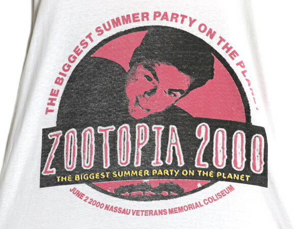 00s ★ Z100 ズートピア 2000 フェスティバル プリント Tシャツ メンズ XL 当時物 オールド ツアー ロック ヒップホップ バンド フォト 白