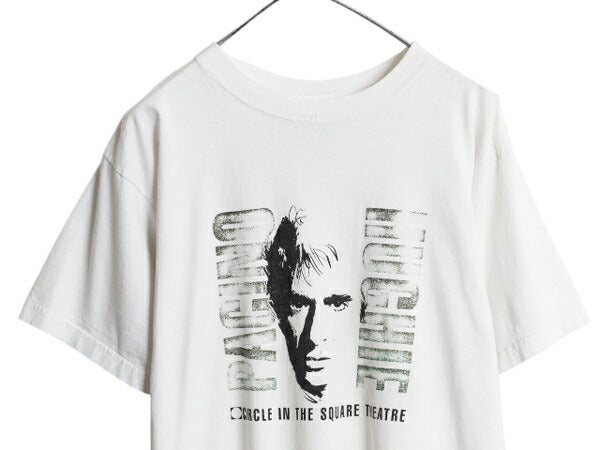 90s ★ アルパチーノ イラスト プリント Tシャツ メンズ M 程/ 古着 オールド ヒューイー 舞台 当時物 俳優 キャラクター グラフィック 白