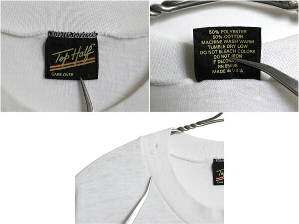 80s USA製 ★ バドワイザー 戦闘機 イラスト プリント Tシャツ メンズ L 小さめ M 程/ ヴィンテージ ビール 企業物 当時物 ミリタリー 白