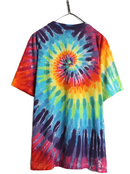 90s USA製 ★ ボブ マーリー イラスト プリント タイダイ Tシャツ メンズ XL~ 古着 オールド レゲエ ジャマイカ ラスタ バンド グラフィック