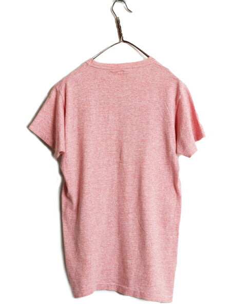 60s ランタグ ★ チャンピオン 染込み カレッジ プリント Tシャツ メンズ M ヴィンテージ USA製 100% コットン シングルステッチ 霜降り 赤