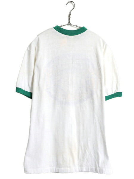 70s ★ FIST ロゴ 染込み プリント リンガー Tシャツ メンズ S / ヴィンテージ スタローン オフィシャル ムービー 当時物 シングルステッチ