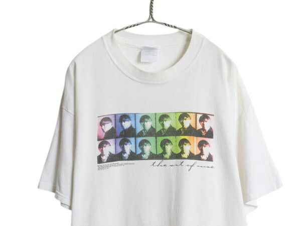 00s ★ 三ばか大将 アート イラスト プリント Tシャツ メンズ XL~ オールド 当時物 ムービー コメディ キャラクター フォト グラフィック 白