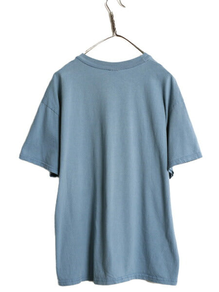 90s 00s ★ 偉人 アート イラスト プリント Tシャツ メンズ L / 古着 オールド 当時物 グラフィック カットソー 音楽 音物 ヘインズ 青 灰