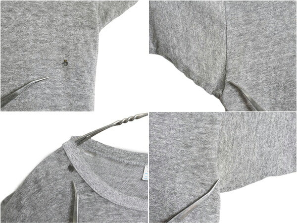80s USA製 ★ チャンピオン 染込み カレッジ プリント 半袖 Tシャツ メンズ XL~ 小さめ L 程/ 古着 ヴィンテージ 88 12 バータグ 霜降り 灰