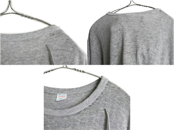 80s USA製 ★ チャンピオン 染込み カレッジ プリント 半袖 Tシャツ メンズ XL~ 小さめ L 程/ 古着 ヴィンテージ 88 12 バータグ 霜降り 灰