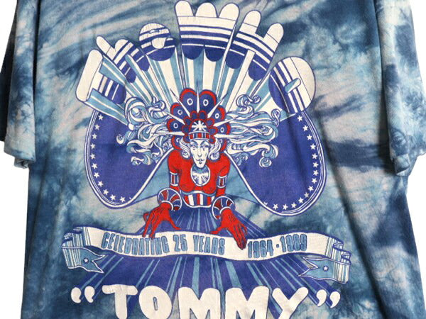 80s USA製 ★ The Who 25周年 Tommy ツアー プリント タイダイ Tシャツ メンズ L 程/ ヴィンテージ イラスト オフィシャル バンド ロック