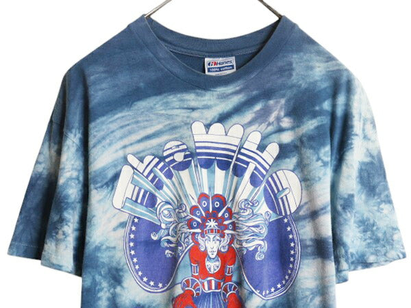 80s USA製 ★ The Who 25周年 Tommy ツアー プリント タイダイ Tシャツ メンズ L 程/ ヴィンテージ イラスト オフィシャル バンド ロック