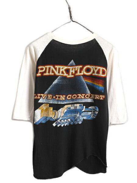 パキ綿 80s ★ ピンクフロイド ツアー プリント ベースボール Tシャツ メンズ S / 80年代 ヴィンテージ PINK FLOYD 当時物 バンド ラグラン