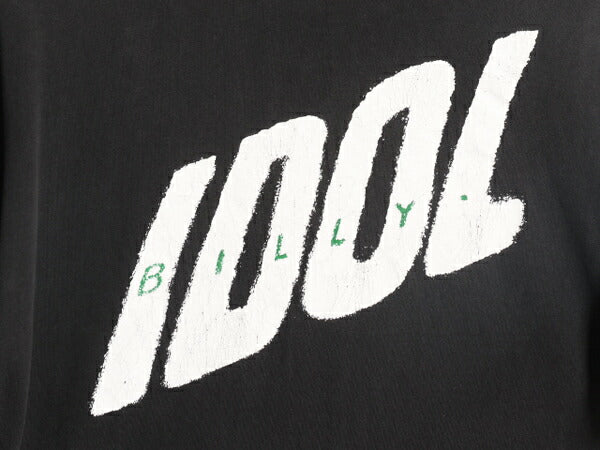 90s USA製 ★ ビリー アイドル イラスト プリント Tシャツ メンズ XL オールド BILLY IDOL オフィシャル 当時物 バンド ロック パンク 黒