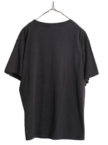 90s ★ マルクス兄弟 イラスト プリント Tシャツ メンズ XL 程 90年代 オールド MARX ムービー コメディ キャラクター シングルステッチ 黒