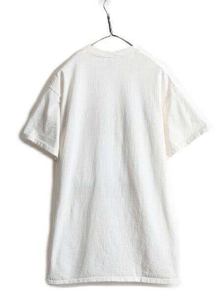 90s ★ ダンボール アート ジョーク メッセージ プリント 半袖 Tシャツ メンズ L / 90年代 オールド ヘビーウェイト 当時物 DELTA ホワイト