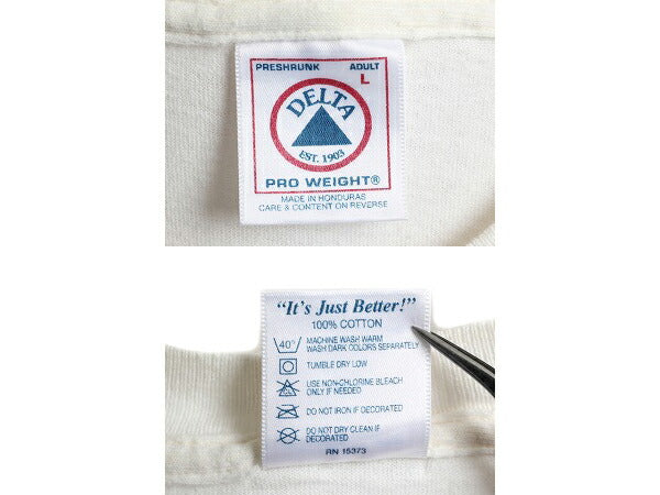 90s ★ ダンボール アート ジョーク メッセージ プリント 半袖 Tシャツ メンズ L / 90年代 オールド ヘビーウェイト 当時物 DELTA ホワイト