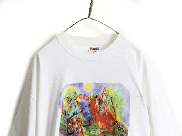 90s ★ グレイトフルデッド ジェリー ガルシア 両面 アート プリント 半袖 Tシャツ メンズ XL / 90年代 オールド GRATEFUL DEAD 絵画 芸術