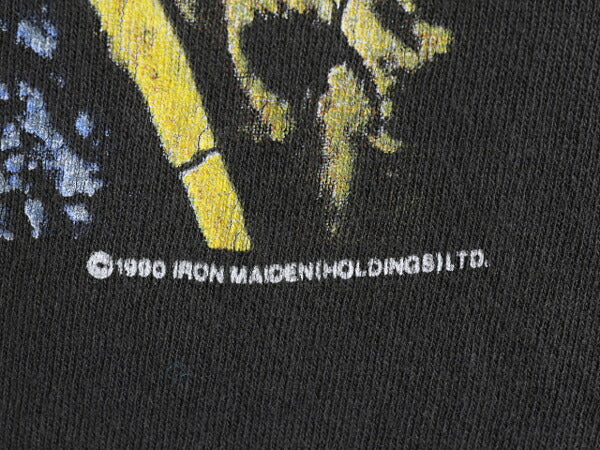 90s USA製 ★ アイアン メイデン 両面 プリント 半袖 Tシャツ ( メンズ L ) 90年代 IRON MAIDEN オフィシャル バンド シングルステッチ 黒