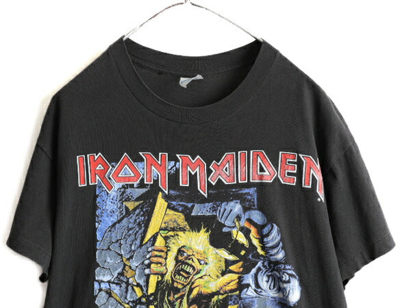 90s USA製 ★ アイアン メイデン 両面 プリント 半袖 Tシャツ ( メンズ L ) 90年代 IRON MAIDEN オフィシャル バンド シングルステッチ 黒