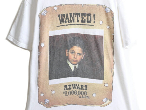 90s ★ WANTED フォト プリント 半袖 T シャツ ( メンズ L ) 90年代 オールド ヘビーウェイト ジョーク 半袖Tシャツ プリントT フォトT 白