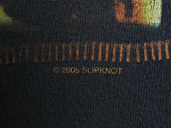 00s ★ スリップノット 両面 プリント Tシャツ ( メンズ XL 程) 00年代 オールド SLIPKNOT オフィシャル 当時物 バンド メタル ロック 黒