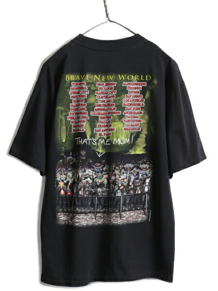 00s ★ アイアン メイデン ツアー プリント 半袖 Tシャツ メンズ L / 00年代 IRON MAIDEN オフィシャル 当時物 バンド シングルステッチ 黒