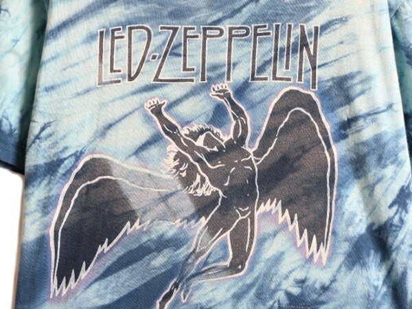 80s USA製 ★ レッドツェッペリン プリント タイダイ Tシャツ メンズ L / ビンテージ Led Zeppelin オフィシャル バンド シングルステッチ