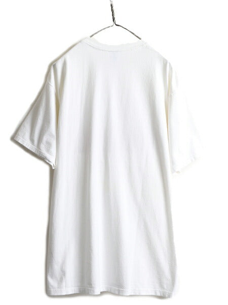 90s USA製 ★ アート ジョーク メッセージ プリント Tシャツ ( メンズ XL ) 90年代 オールド イラスト ヘビーウェイト シングルステッチ 白