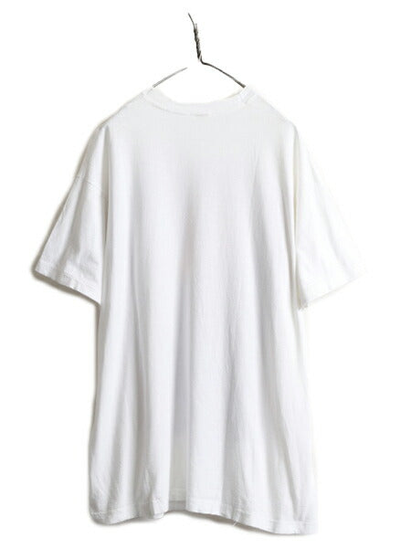 80s USA製 大きいサイズ XXXL ★ アート 大判 発泡 プリント 半袖 Tシャツ メンズ 3XL / 80年代 ビンテージ イラスト シングルステッチ 白