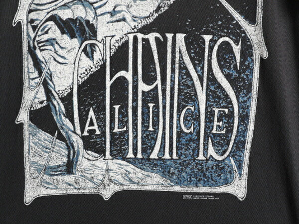 90s ★ アリスインチェインズ ひまわり アート プリント Tシャツ メンズ XL / 90年代 オフィシャル AliceinChains 当時物 バンド ロック 黒