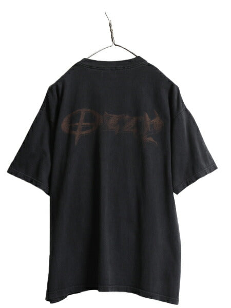 00s ★ オジー オズボーン 両面 プリント 半袖 Tシャツ メンズ L / 00年代 オールド OZZY OSBOURNE オフィシャル 当時物 ロック バンド 黒