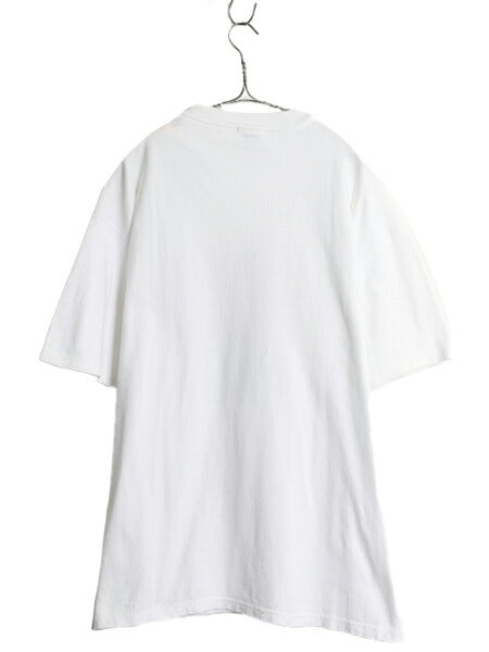 90s ★ 車 メッセージ イラスト プリント Tシャツ メンズ XL / 古着 オールド 旧車 ジョーク グラフィック ヘビーウェイト 大きいサイズ 白