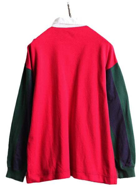 90s ■ OLD GAP クレイジー 長袖 ラガー シャツ メンズ S / 古着 90年代 オールド ギャップ ラグビーシャツ ストライプ ビッグシルエット