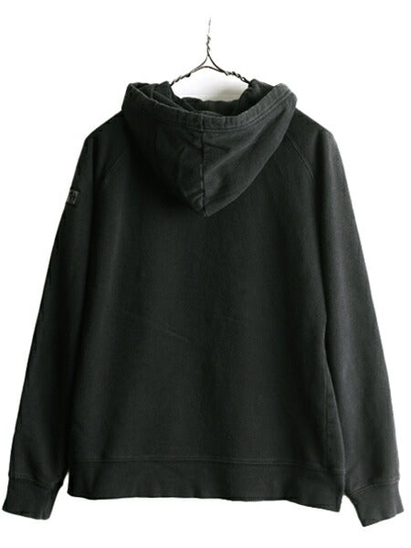 ノースフェイス プリント スウェット フード パーカー レディース M / アウトドア The North Face トレーナー プルオーバー 裏起毛 薄手 黒