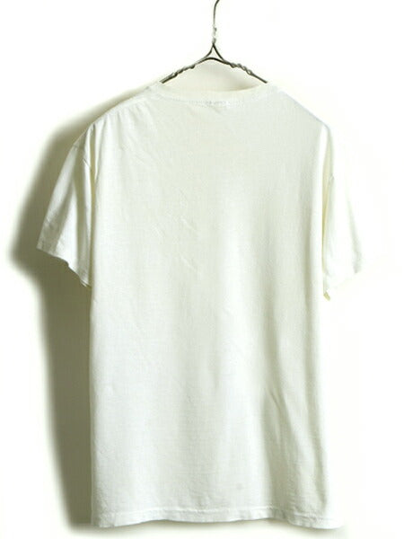 80s 90s USA製 ■ JOCKEY Vネック 無地 半袖 Tシャツ ( L メンズ 小さめ M ) 古着 80年代 90年代 ジョッキー シングルステッチ ホワイト 白