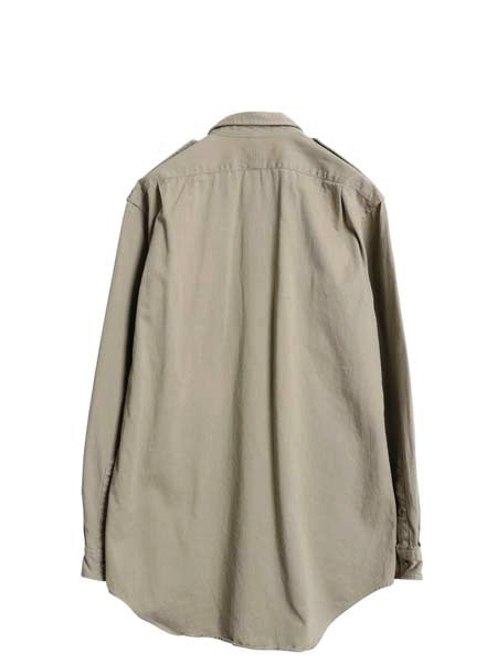 90s ポロ ラルフローレン 長袖 オフィサー シャツ メンズ M オールド 長袖シャツ ミリタリー アーミー タイプ サファリ ポニー無し カーキ