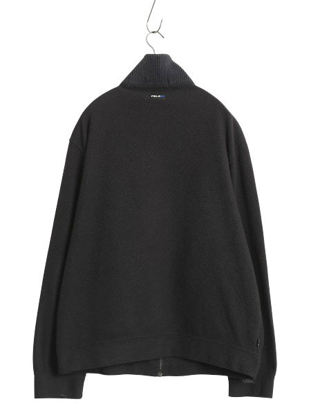90s ポロ ラルフローレン フルジップ フリース ジャケット メンズ XL / オールド ハイネック テック アウトドア ブルゾン 大きいサイズ 黒