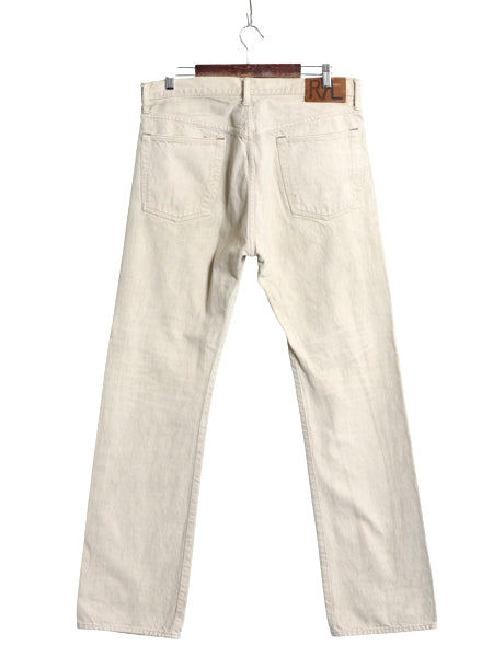 ダブルアールエル ラルフローレン セルビッチ カラー デニム パンツ メンズ 34 34 USA製 ヴィンテージ 加工 ヒゲ ストレート ジーンズ 赤耳