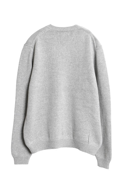 00s エディーバウアー コットン 二ット セーター メンズ L / オールド Vネック 長袖セーター ミドルゲージ ワンポイント ロゴ刺繍 シンプル