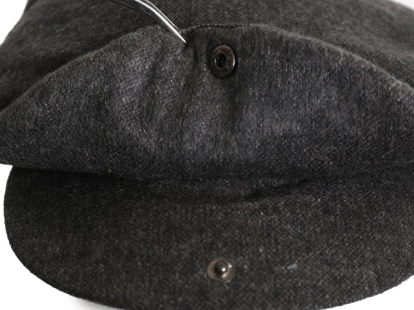 デッドストック キャメルヘア ハンチング キャップ メンズ レディース L / XL 帽子 無地 シンプル 中綿 ライナー付き 大きいサイズ Amicale