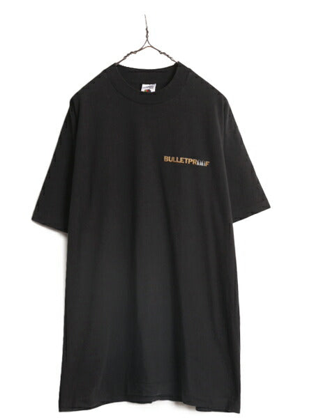 90s 企業 ロゴ プリント Tシャツ メンズ XL / 90年代 オールド 企業物 当時物 ヘビーウェイト シングルステッチ 大きいサイズ 黒 ジョーク