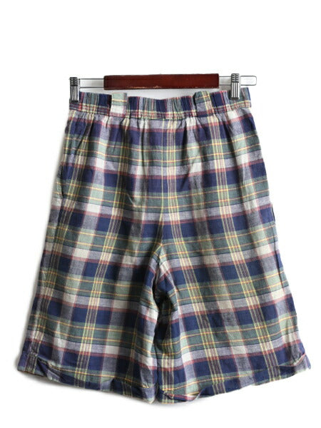70s USA製 ■ ブルックスブラザーズ マドラス チェック キュロット パンツ レディース M Brooks Brothers ショートパンツ ショーツ 2タック